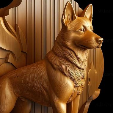 3D model Shikoku dog breed dog (STL)